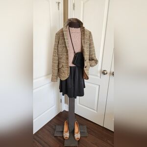 Talbots Plaid Blazer in Brown and Tan